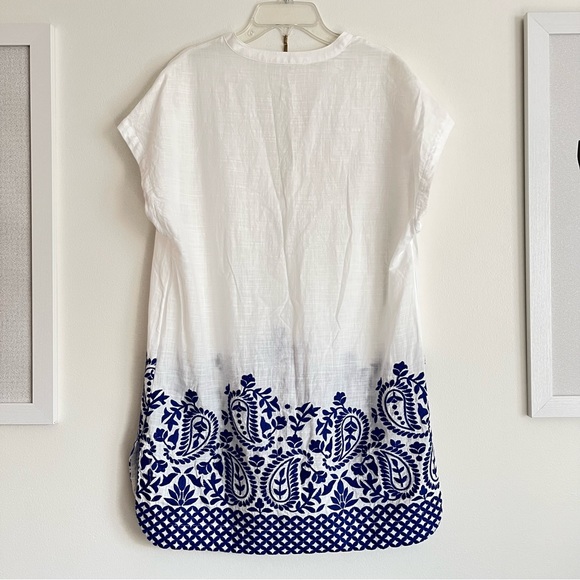 Athleta Oversized Swim Cover Up Embroidered Paisley Tunic (i1) - Picture 13 of 14